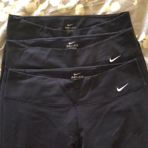 3 Nike Dri-Fit capri length workout pants